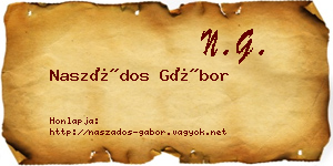Naszádos Gábor névjegykártya