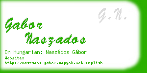 gabor naszados business card