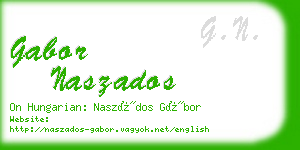 gabor naszados business card